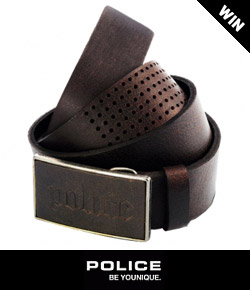 Win one of two Police leather belts worth £65.00 each