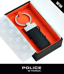 Win one of five Police keyrings worth £15.00 each
