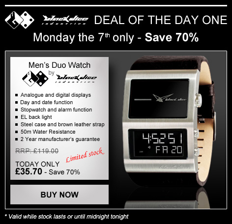 Click here to buy this men's Black Dice Duo watch