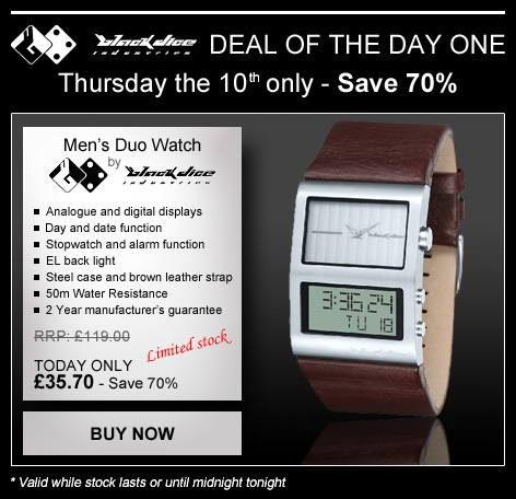 Click here to buy this mens Black Dice Duo watch