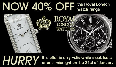 Save at least 40% off all Royal London watches